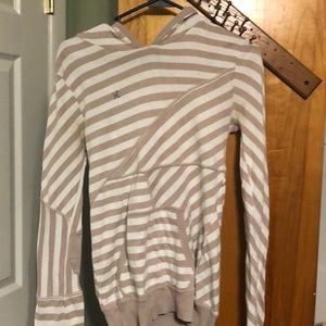 Striped hooded hurley light sweater